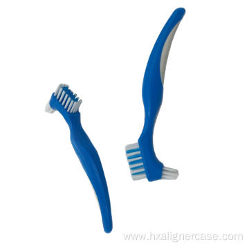 Long handle Plastic OEM double head denture brush
